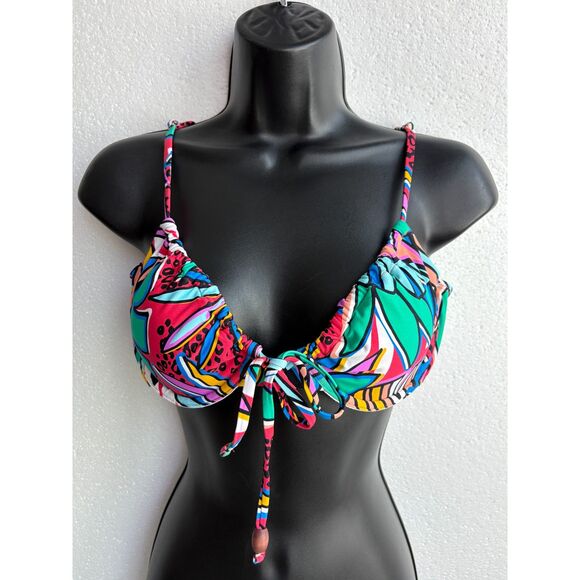 BCBGeneration Other - BCBGeneration New Multicolor Bikini Swim Top Size L Balconette Swimwear Funky